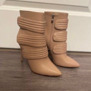 Azalea Wang Booties Ankle Boots Almond Size 7 1/2